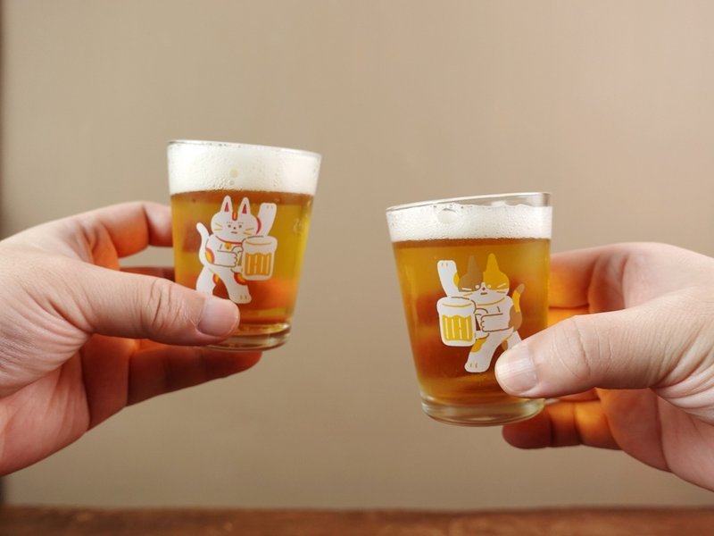 啤酒杯 玻璃杯 对杯组 - 猫咪啤酒干杯 - 玻璃杯 - 玻璃 透明