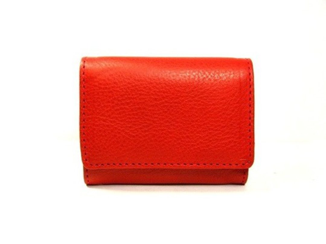 Box Coin Case　 Arizona Italian cowhide - 零钱包 - 真皮 红色