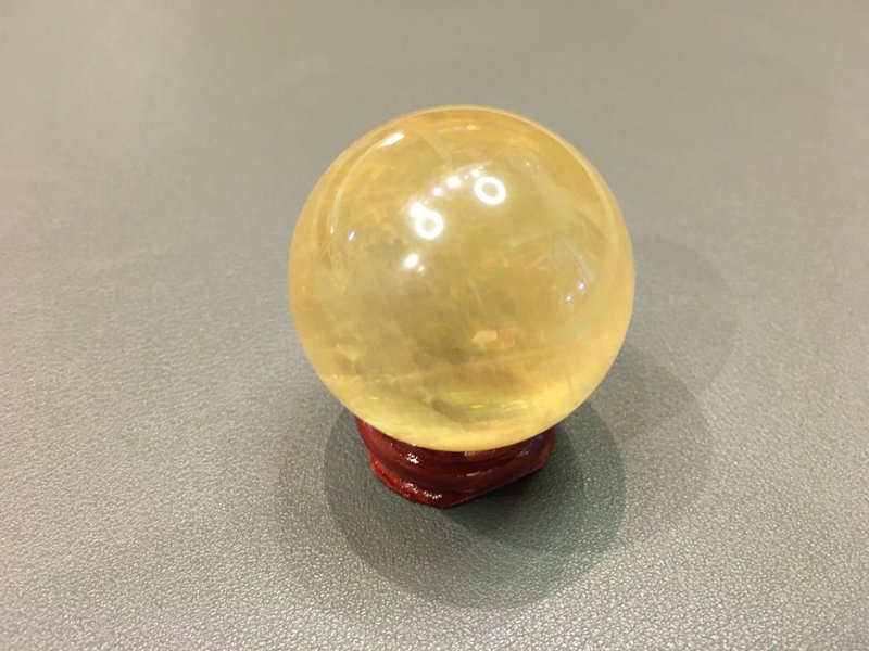 黄方解球 42mm - 消除情绪压力, 带来和平及宁静 - 摆饰 - 水晶 