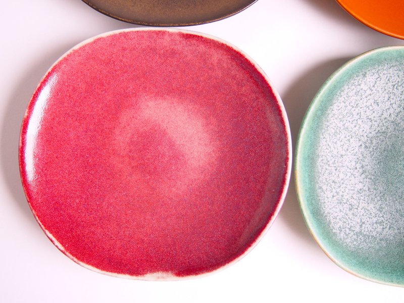 颜色盘15 / 紫色 - 浅碟/小碟子 - 陶 紫色