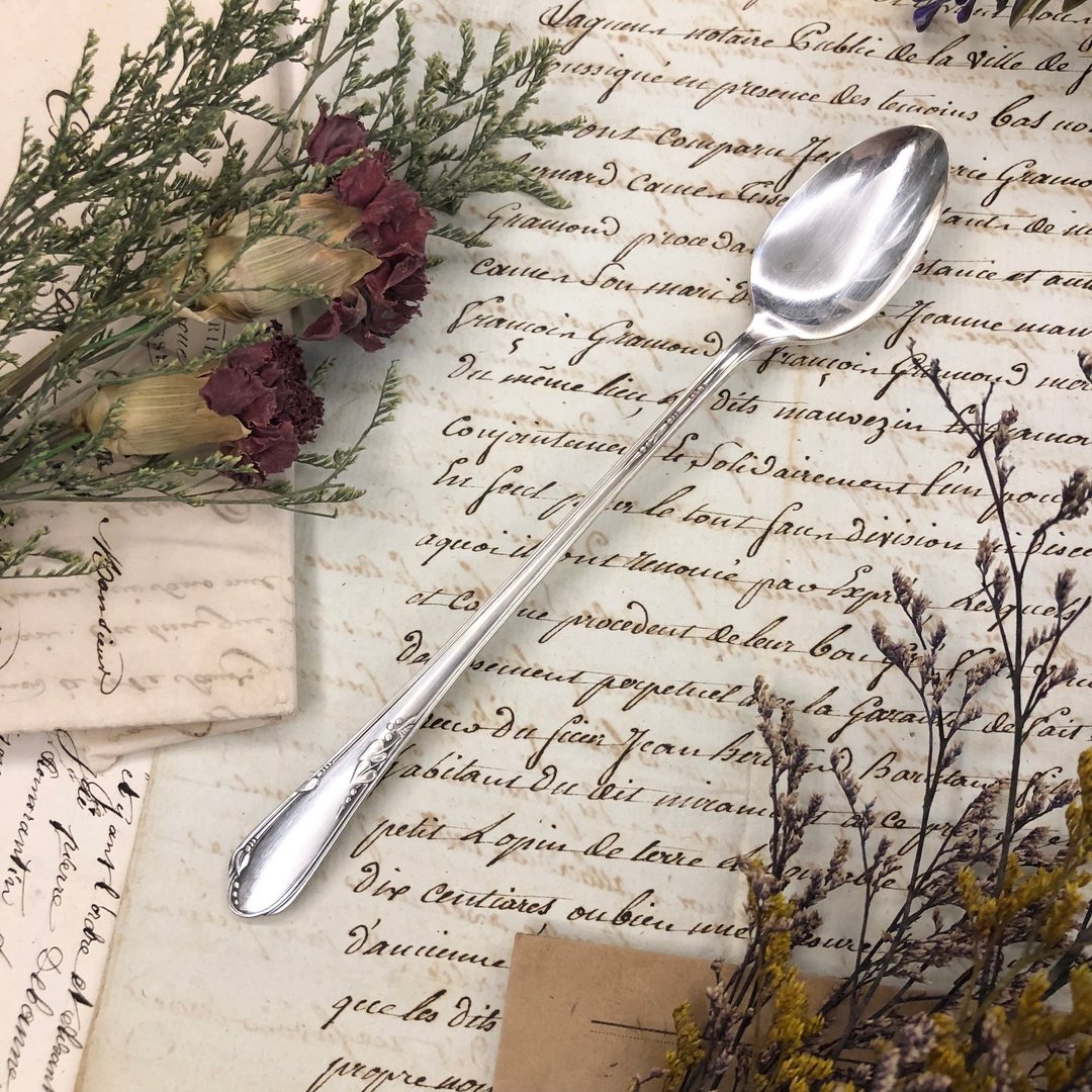 美国镀银雕花冰茶匙/搅拌匙 - 其他 - 银 银色