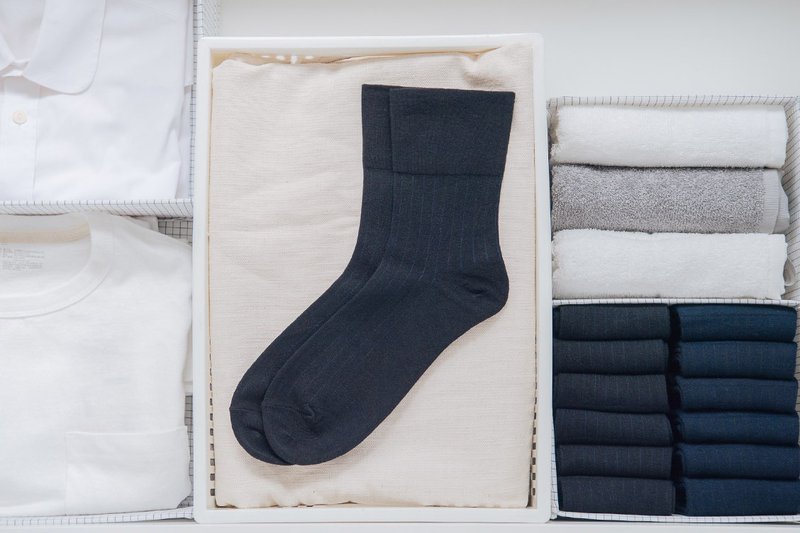 无束缚绅士袜三入组 经典黑 - 袜子 - 棉．麻 黑色