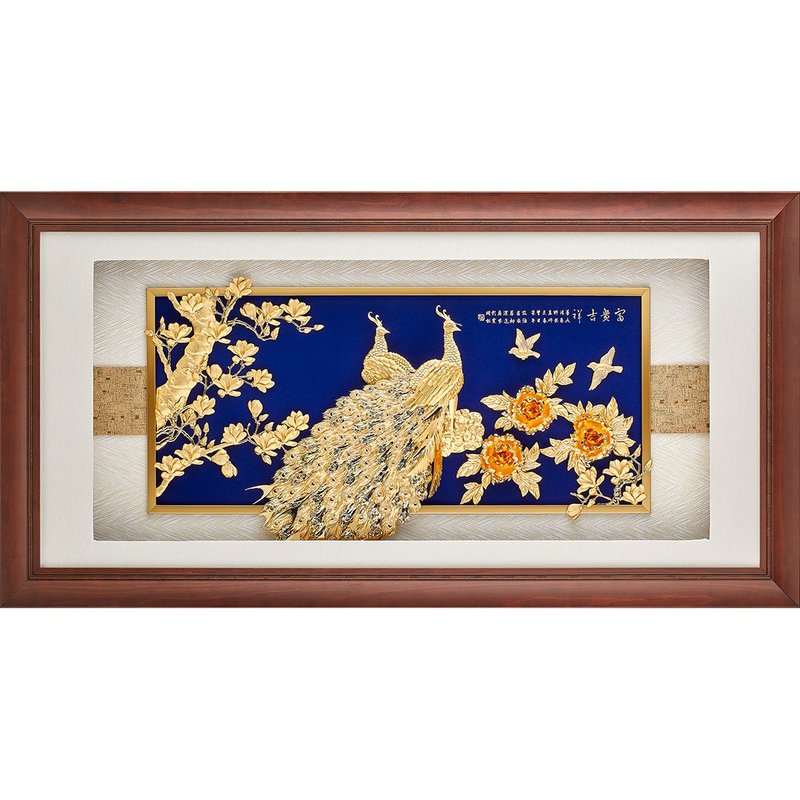 花团锦簇│入宅礼物、退休礼物、生日礼物、开运礼物│圣诞礼物 - 海报/装饰画/版画 - 24k 金 金色