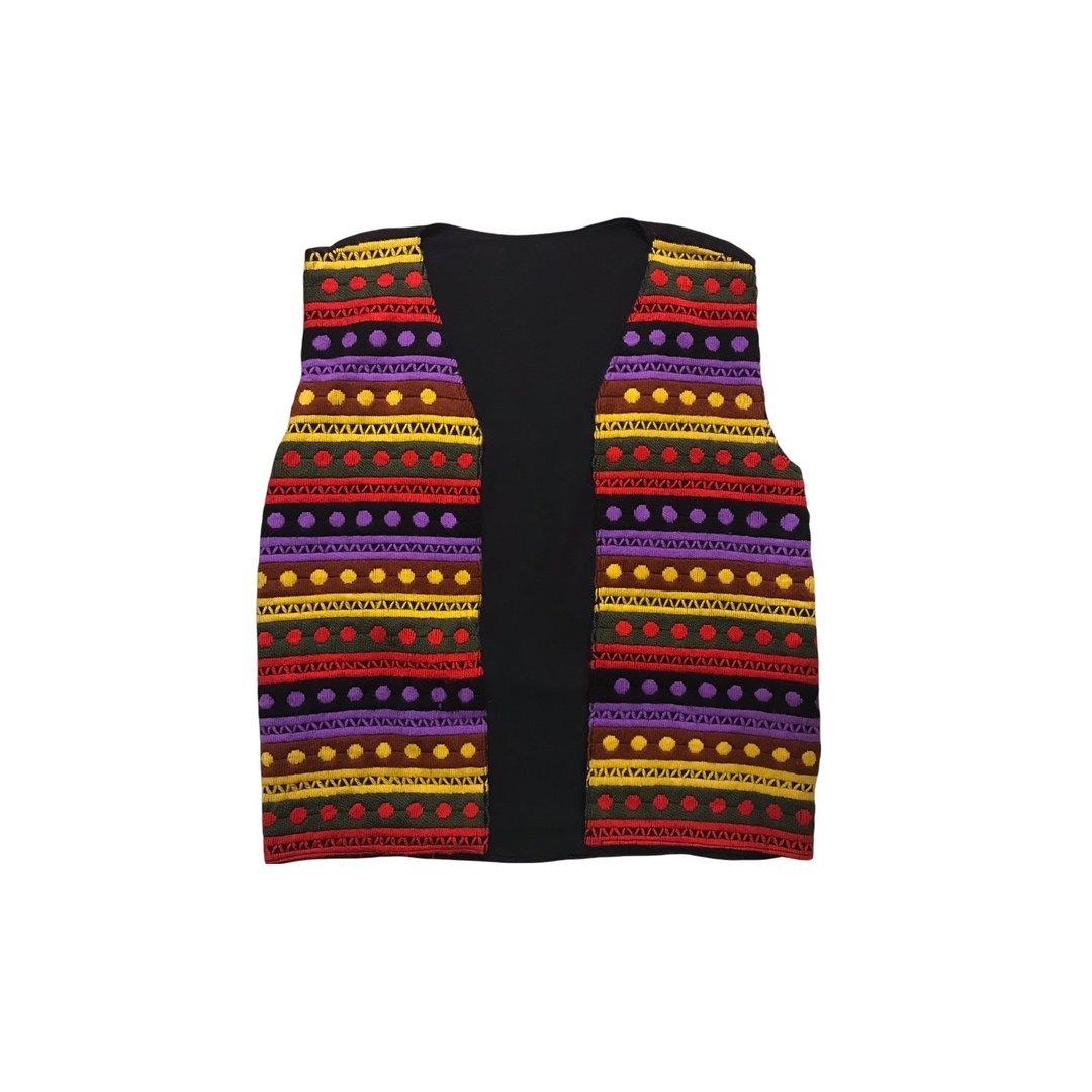 • 爱头牌 •Vintage Pattern Crazy Vest 手工几何刺绣毛呢背心 - 男装背心 - 羊毛 多色