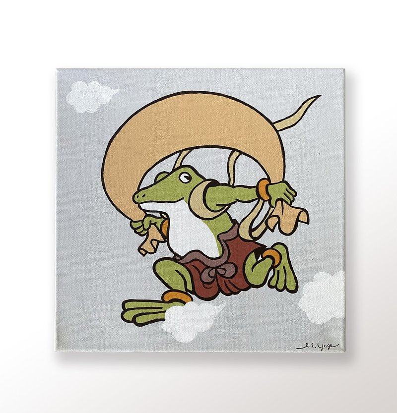 画布艺术 蓝蛙富锦 布面丙烯 - 海报/装饰画/版画 - 塑料 灰色