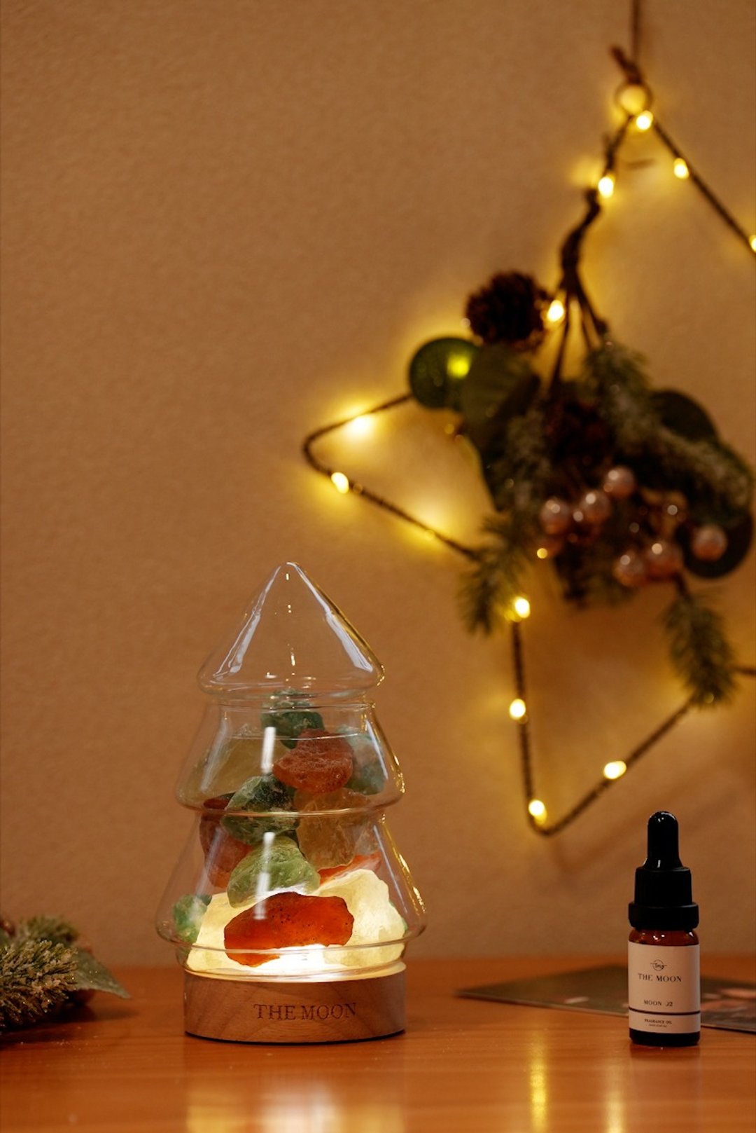 圣诞杯 黄水晶X绿萤石X红玛瑙 水晶扩香灯 - 香薰/精油/线香 - 水晶 多色