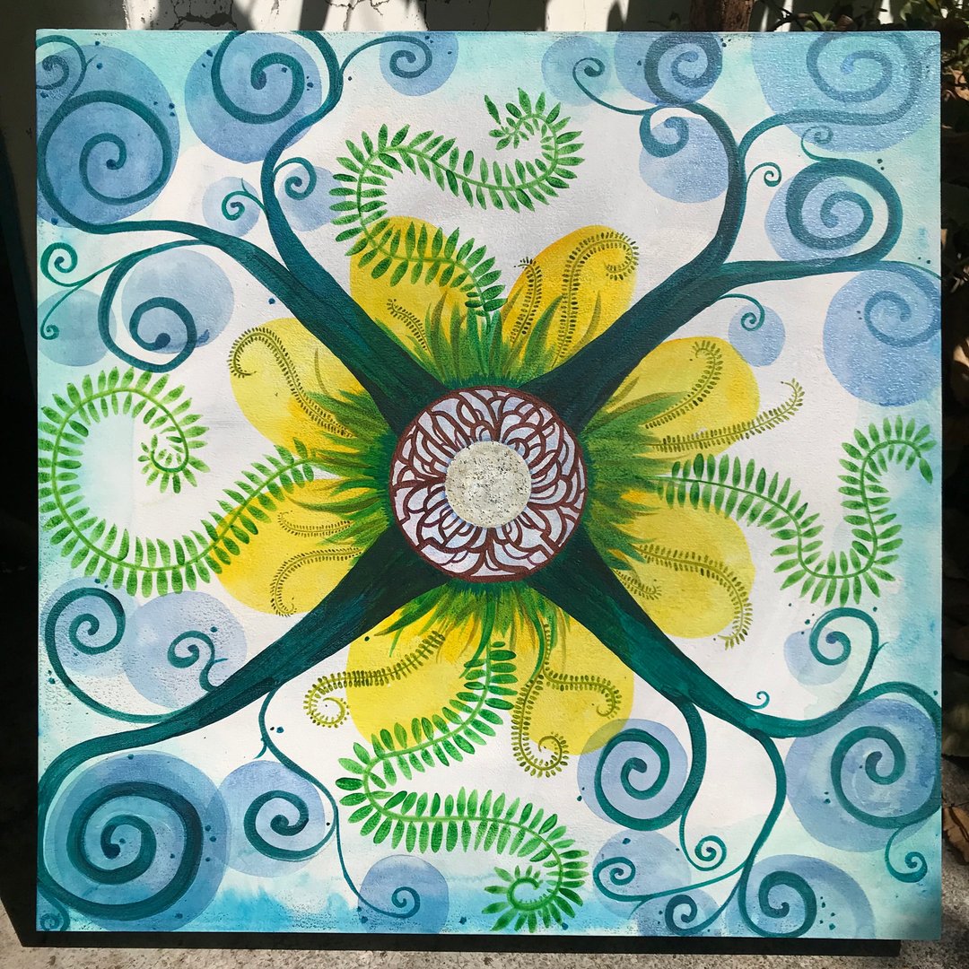迤逦/手绘 曼陀罗 蔓 mandala 月 大地 生命力 聚集 正念 宇宙历 - 墙贴/壁贴 - 木头 多色