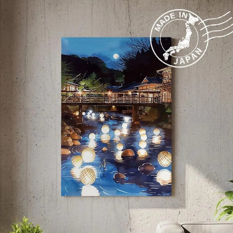 日本制帆布画・黑川温泉、熊本・日本风景・送礼、摆设、装饰 - 墙贴/壁贴 - 棉．麻 
