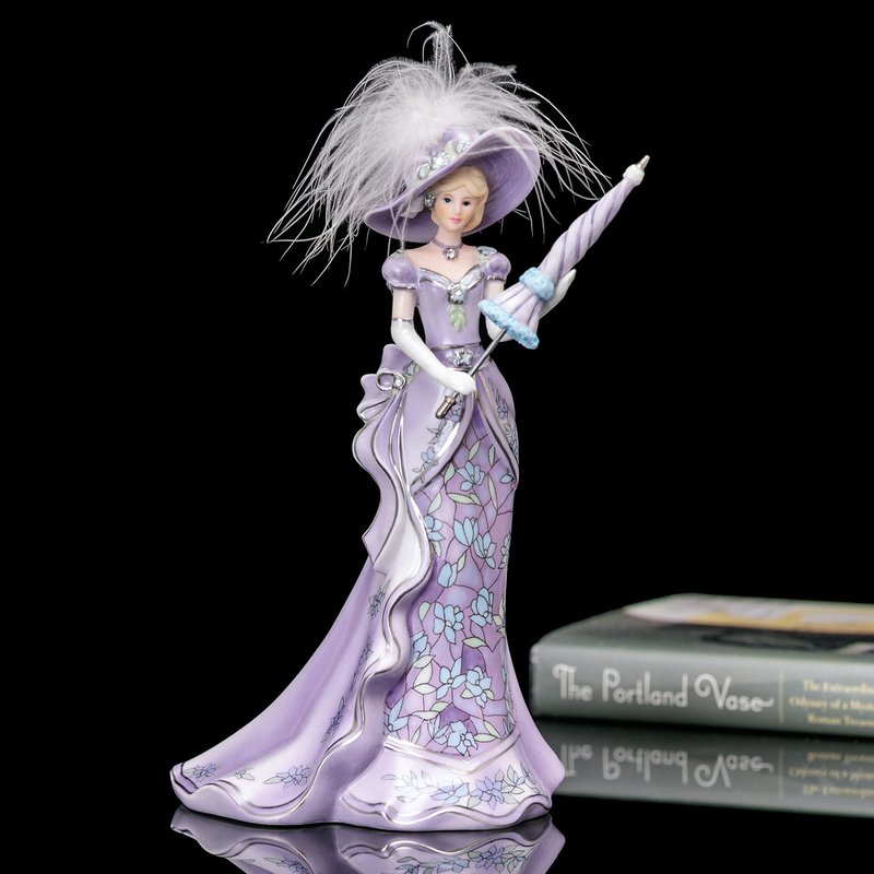 美国Bradford 2009年Thomas Kinkade花样年华花园仕女收藏瓷偶(紫 - 摆饰 - 瓷 