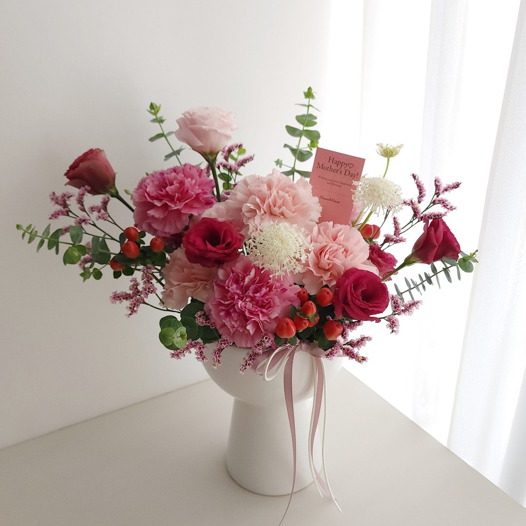 限西门町自取 鲜花 Love 妈咪 莓果沙瓦 桃粉色系康乃馨 鲜花盆花 - 其他 - 植物．花 红色