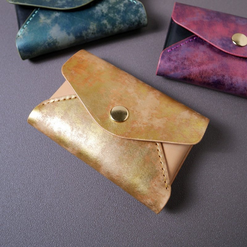 华丽大容量名片夹－矿石金_免费定制烙印 - 名片夹/名片盒 - 真皮 黄色