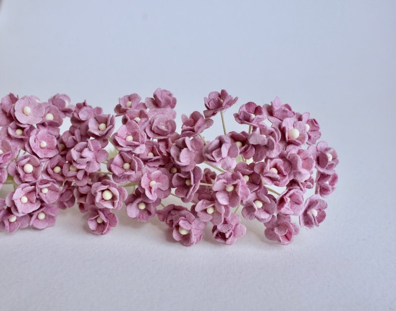 paper flower, supplies, 100 pcs. Canadian anemone, size 0.8 cm. plum color - 其他 - 纸 紫色