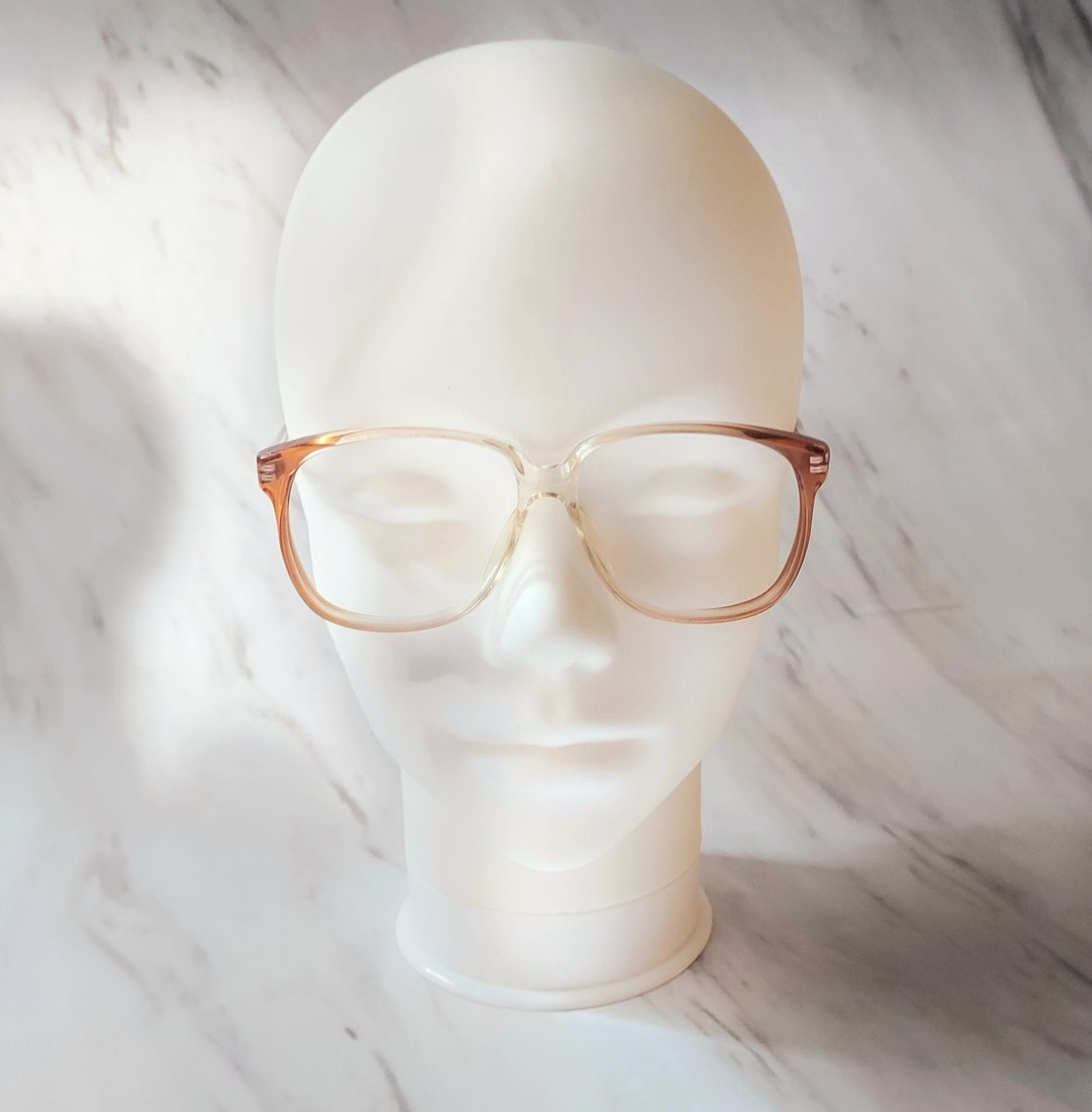 德国FNA LOIRER 透明焦糖双色胶框 VINTAGE绝版老品全新古董眼镜 - 眼镜/眼镜框 - 塑料 透明