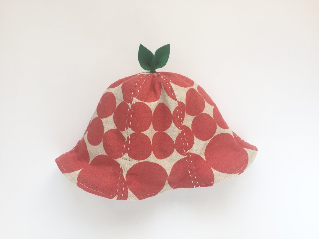 Magnificent leaves Hat pink Mizumata - 围嘴/口水巾 - 棉 红色