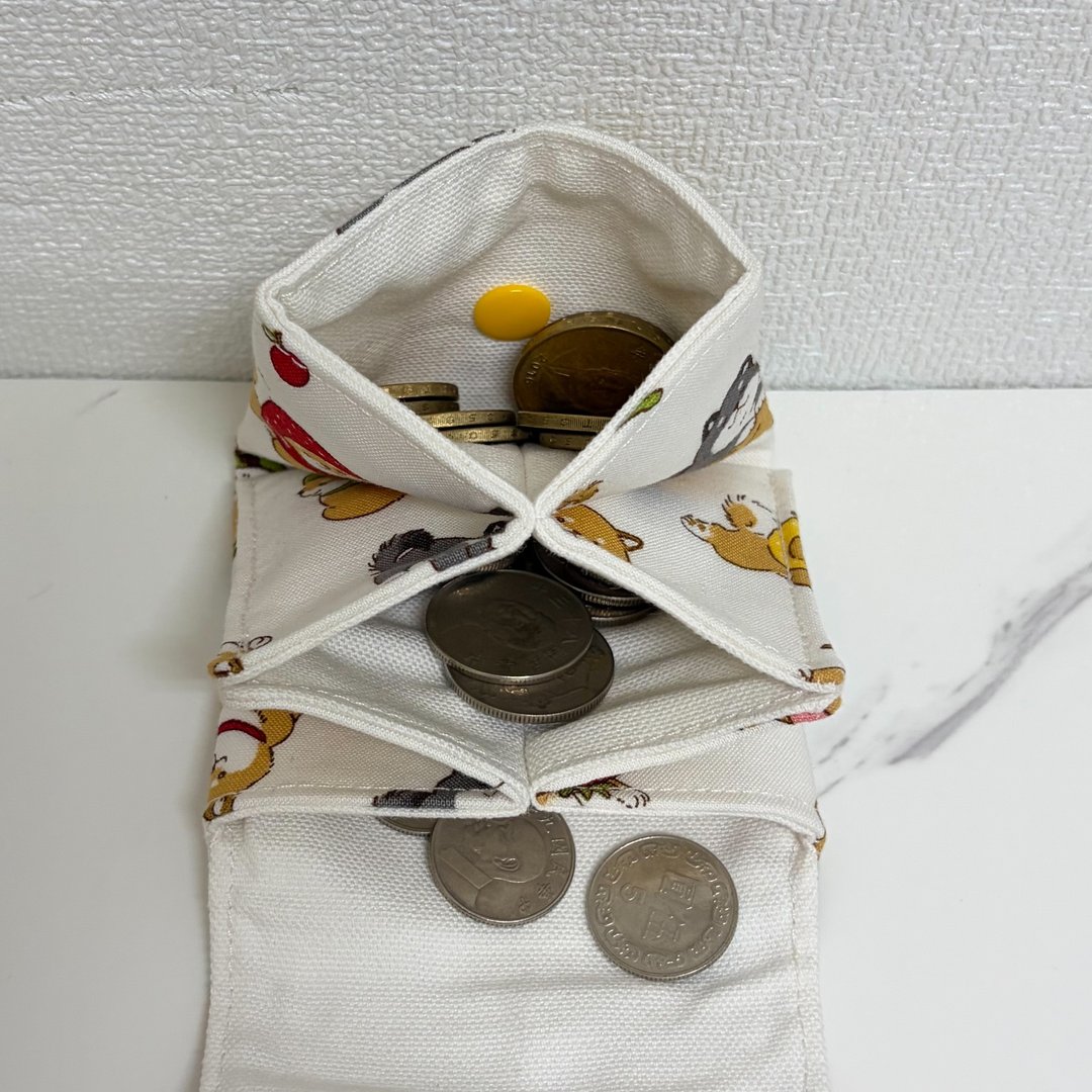风琴零钱包/三层收纳小包/零钱分类包 - 零钱包 - 棉．麻 多色