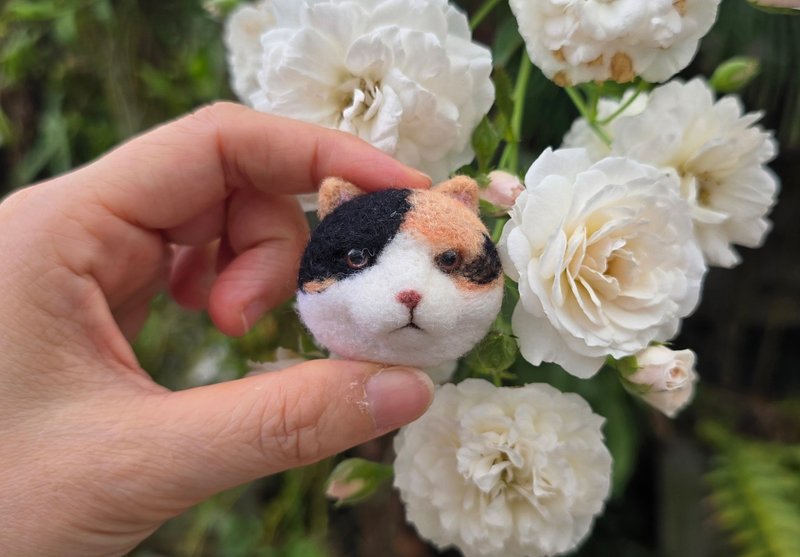 羊毛毡可爱小猫咪别针现货限量三花猫款 - 徽章/别针 - 羊毛 