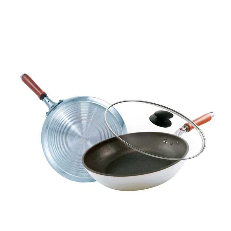 【日本北陆hokua】日本制SenLen洗链系列不沾锅(含盖) - 20~32cm - 厨房用具 - 铝合金 银色