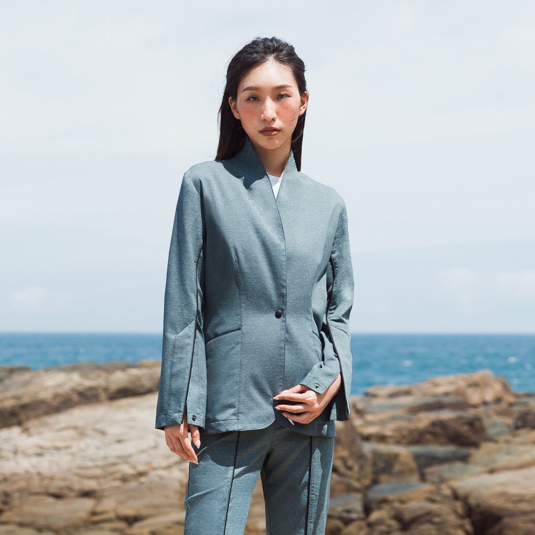 ECO-lor 女士西装外套 (蓝绿色) - 女装西装外套/风衣 - 其他材质 蓝色