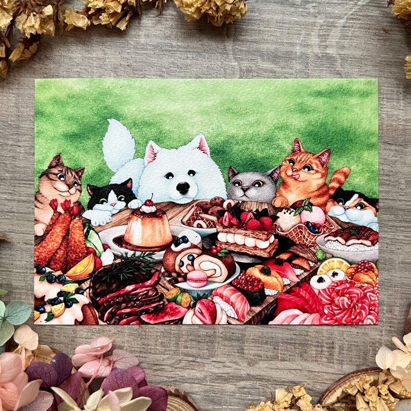 【猫疯子】明信片(143) - 卡片/明信片 - 纸 多色