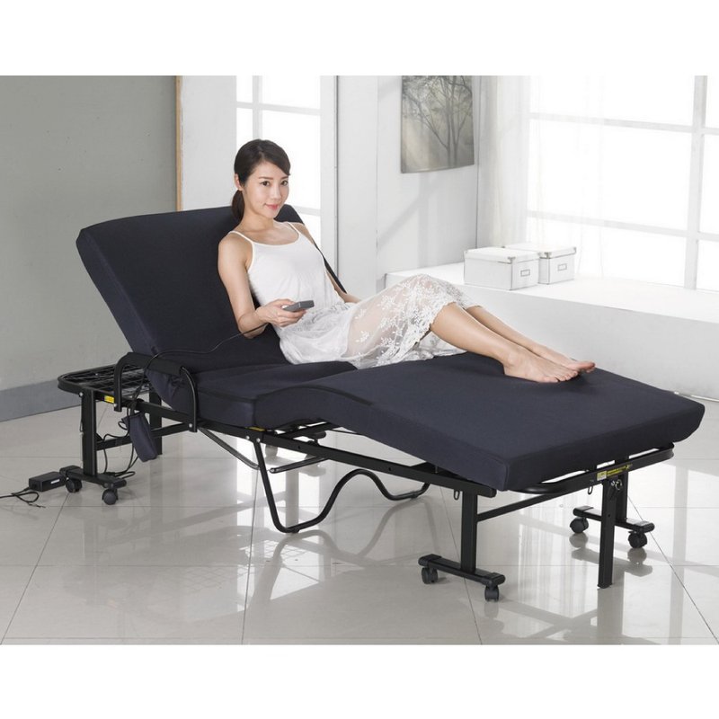 Simple Life 增高专利型电动水洗免组装折叠床-KDH - 寝具 - 其他材质 蓝色