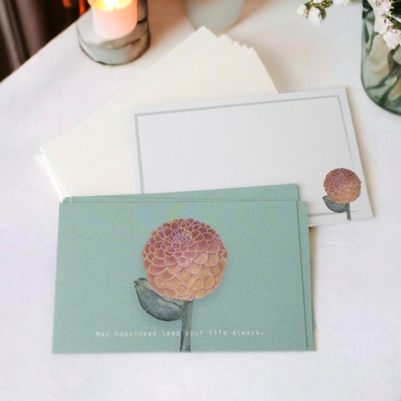 留言卡信封组（大丽花） - 卡片/明信片 - 纸 