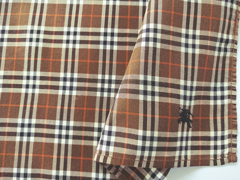 Burberry 复古男士手帕，棕色，18.5 x 18.5 英寸，博柏利 - 手帕/方巾 - 棉．麻 