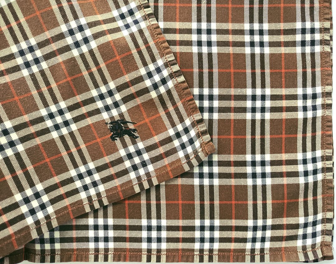 Burberry 古董手帕 Nova Check 棕色 男士礼物 18.5 x 18.5 英寸 - 手帕/方巾 - 棉 
