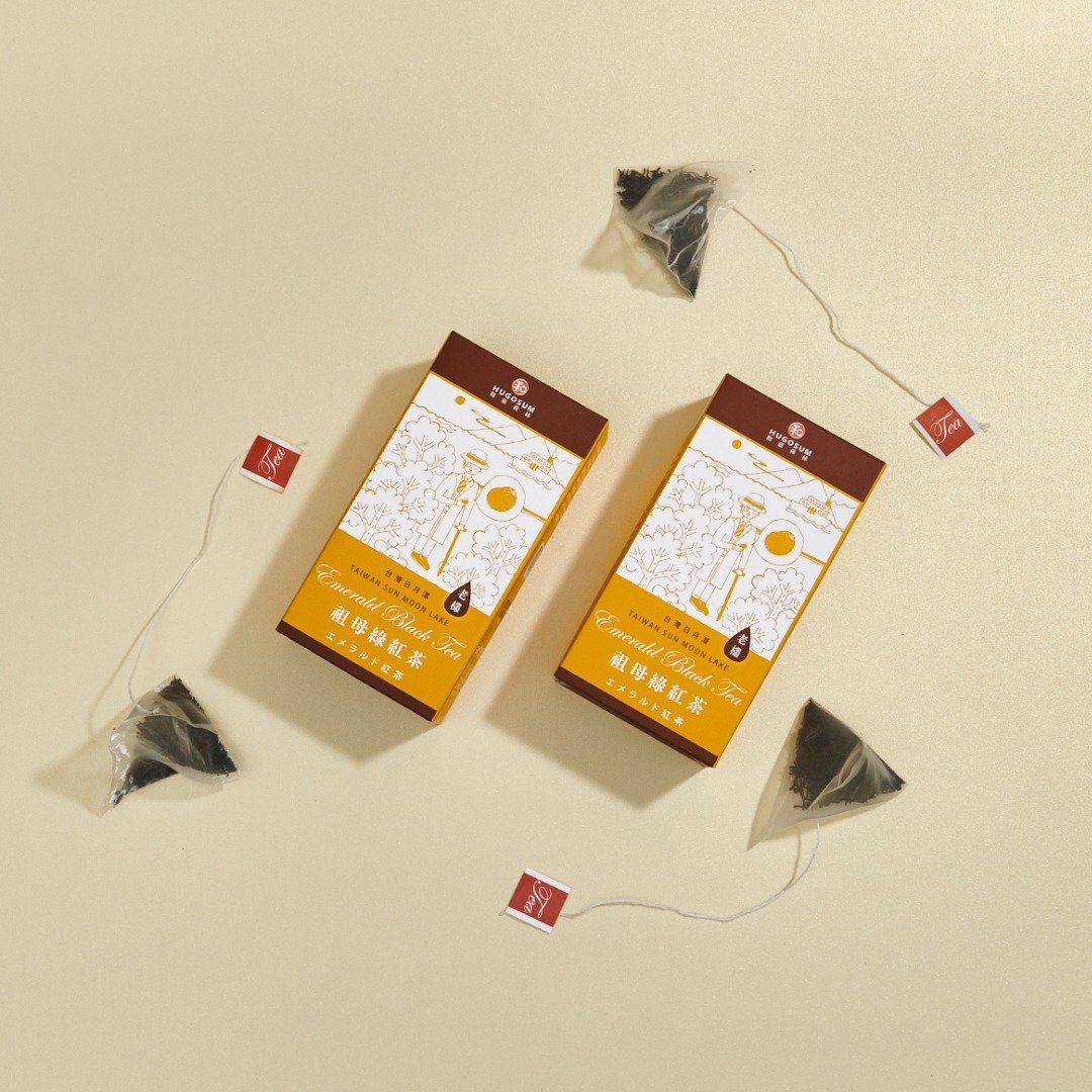 【立体茶包】红茶故事集-老欉祖母绿红茶芯芽茶包6入/盒 - 茶 - 纸 橘色