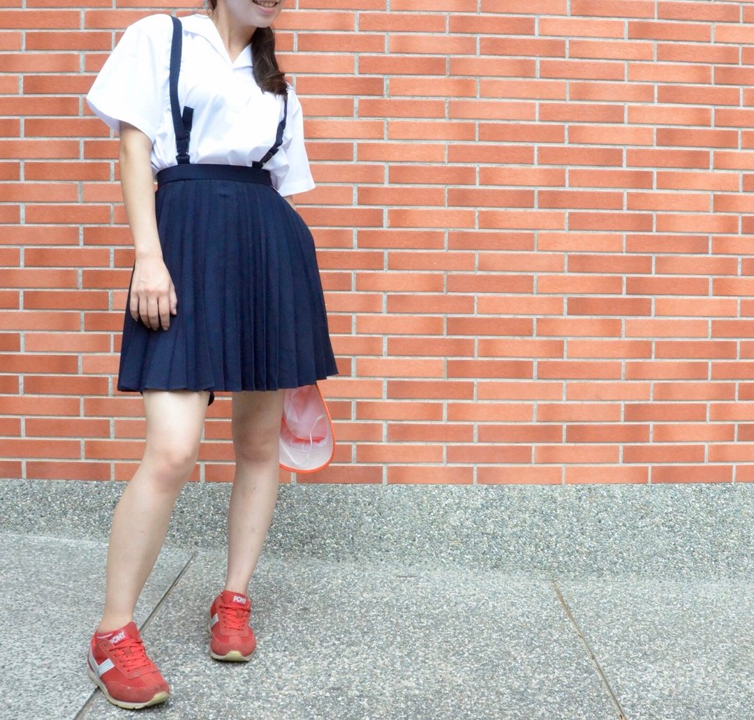 【中美牌制服】国小吊带裙_张君雅小妹妹/俗女养成记 经典造型 - 裙子 - 棉 蓝色