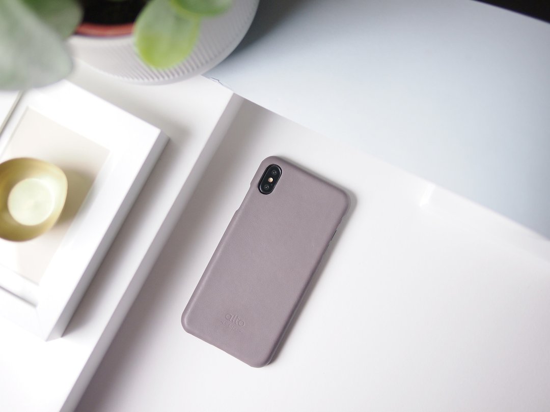皮革手机壳 iPhone XR/XsMax  - 灰【可加购雷雕刻字】 - 手机壳/手机套 - 真皮 灰色