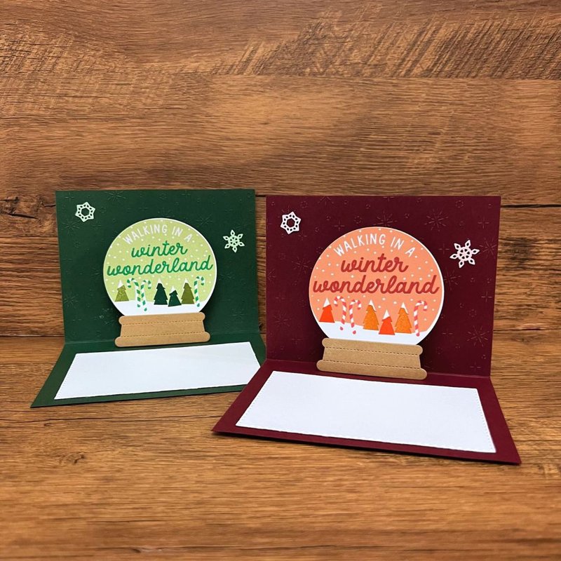 HOLLY JOLLY 水晶球 POP-UP 立体圣诞卡 - 卡片/明信片 - 纸 多色