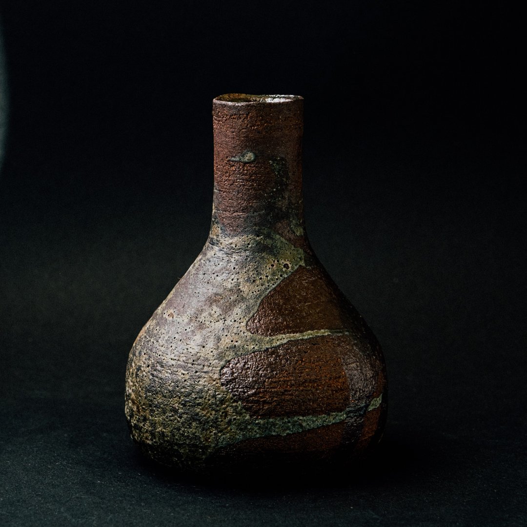 flame vase - 花瓶/陶器 - 陶 卡其色