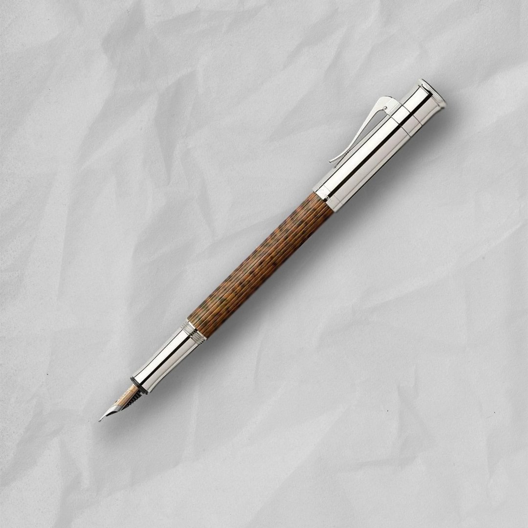 【Graf von Faber-Castell】新加坡独立50周年纪念版18K金钢笔 - 钢笔 - 木头 咖啡色