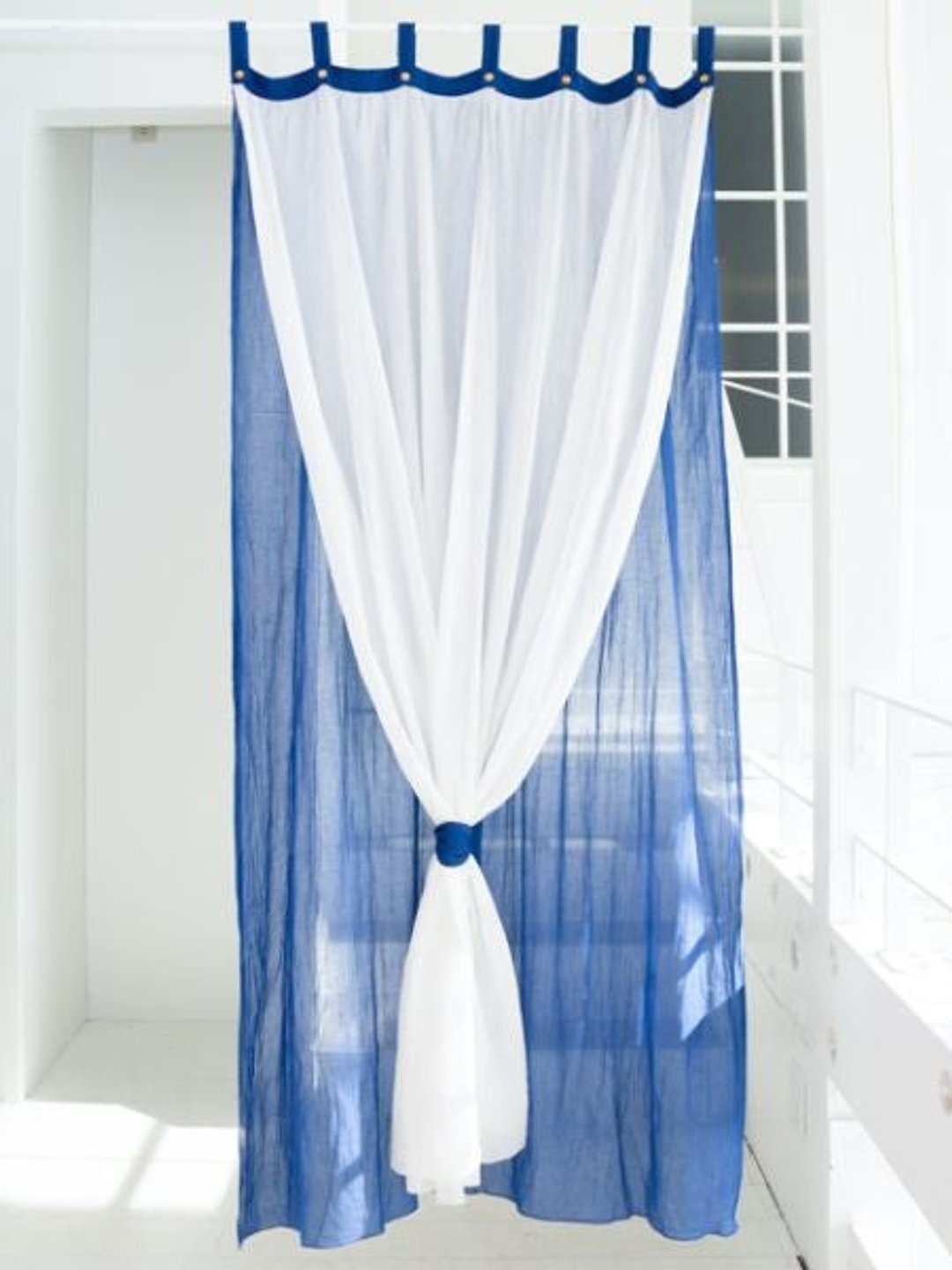 Layered Gauze Cotton Curtain 200cm - 门帘/门牌 - 其他材质 
