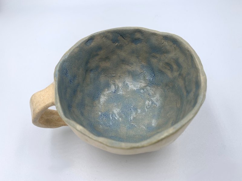 手捏咖啡杯 - 咖啡杯/马克杯 - 陶 蓝色