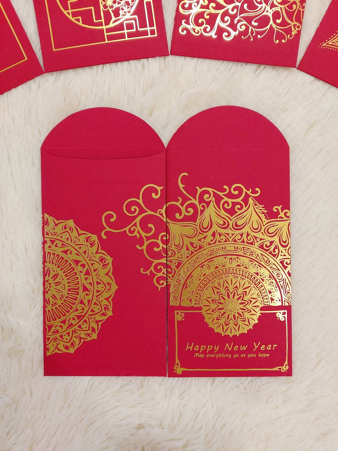 禅绕曼陀罗红包袋#烫金红包/红包/ 红包袋/喜庆用品/造型红包# - 红包/春联 - 纸 红色