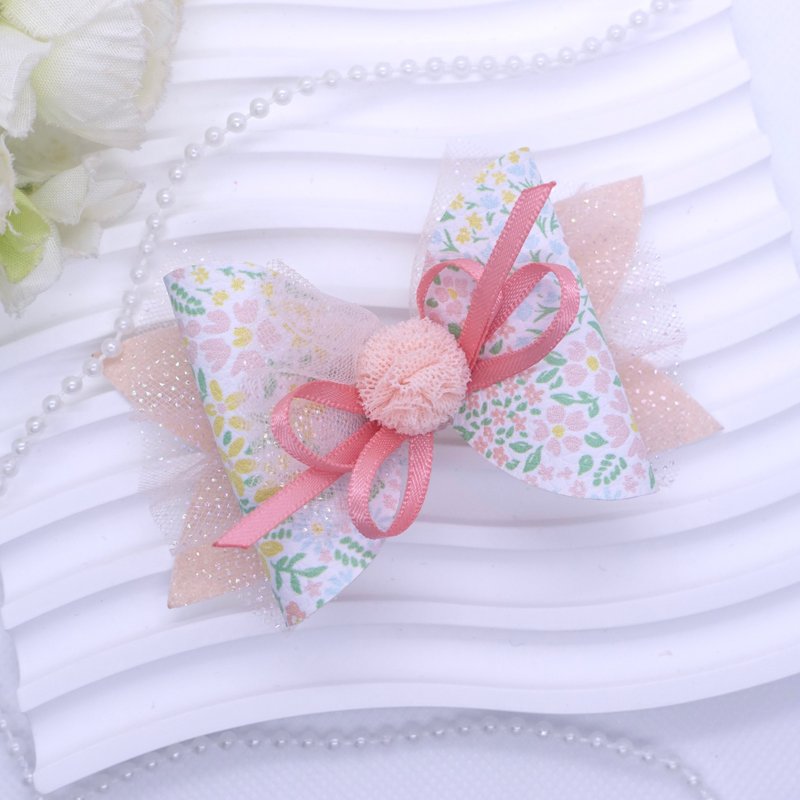 立体蝴蝶结发夹 儿童头饰 glitter hairbow - 发饰 - 其他材质 