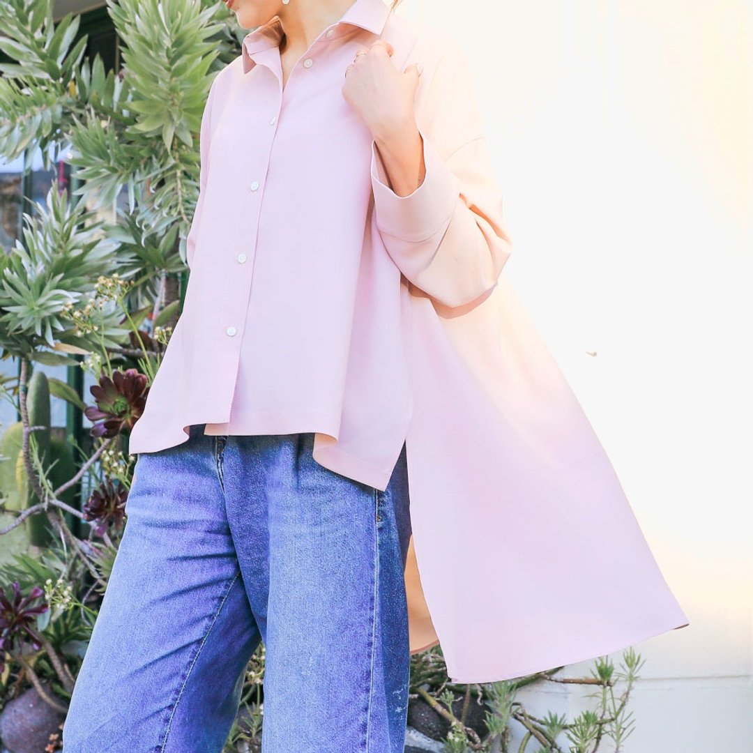Shirt with beautiful dramatic movement | Pink - 女装衬衫 - 其他材质 粉红色