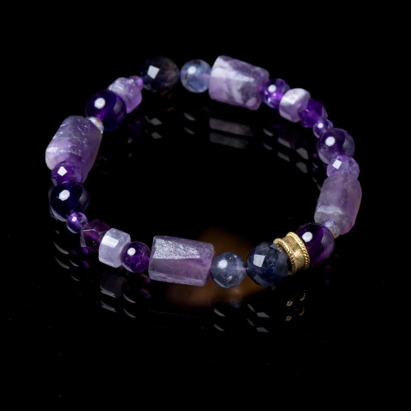 迷幻空间 // C1581紫水晶堇青石手链 - 手链/手环 - 宝石 