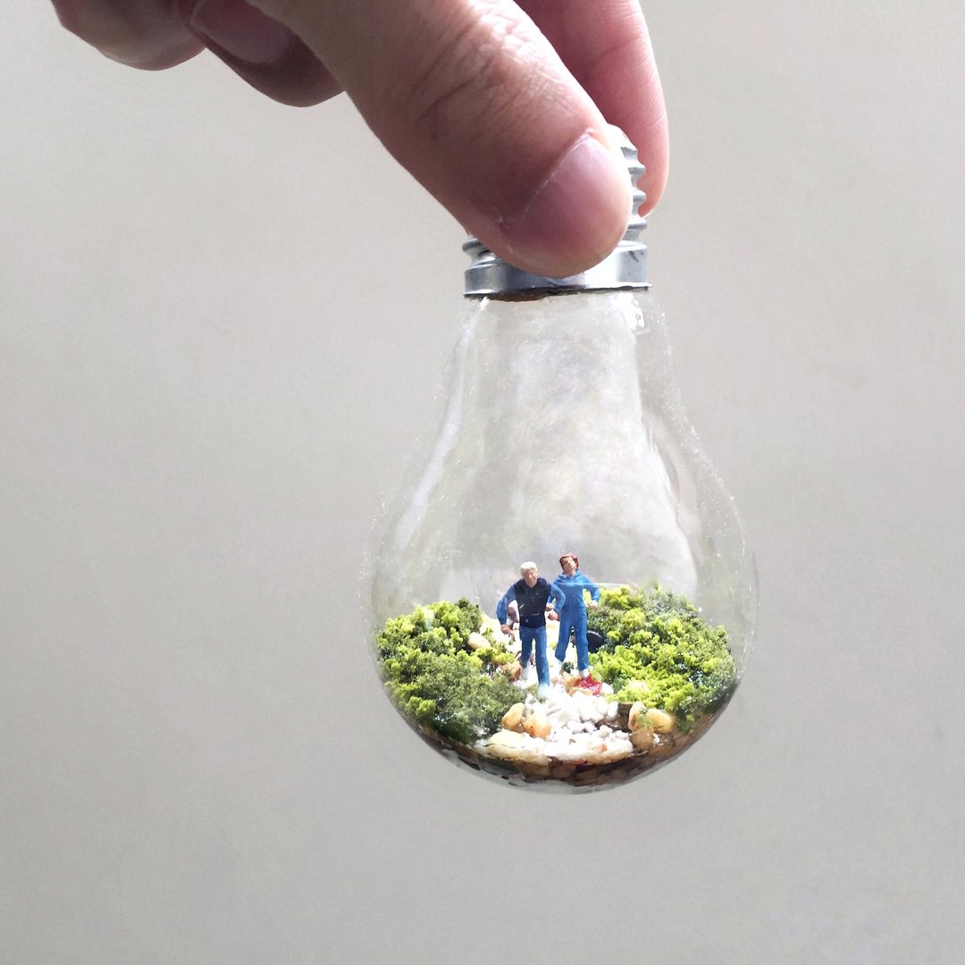苔灯泡 把世界放进钨丝灯泡的微景观 - 摆饰 - 玻璃 多色