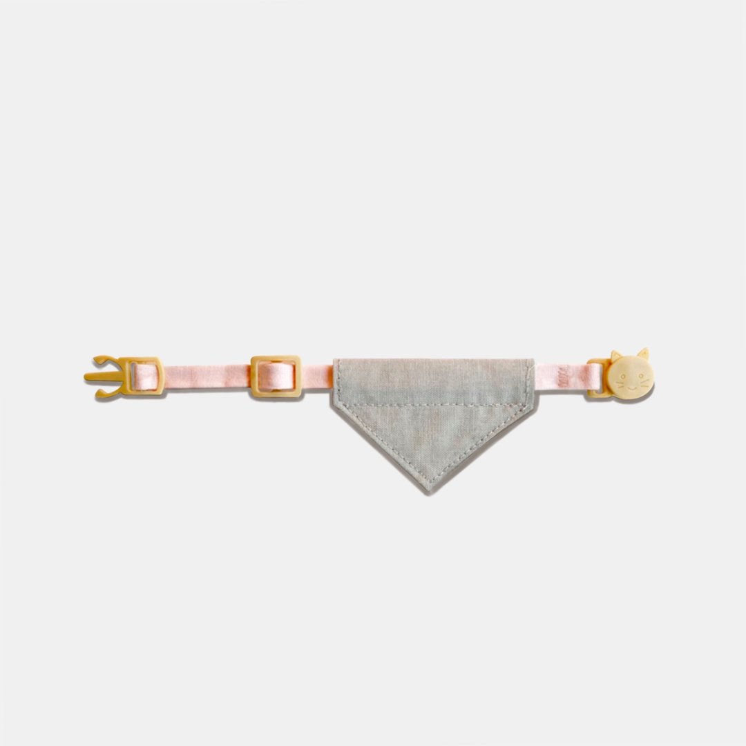 简约手工定制小猫项圈 | Koala Grey Breakaway Cat Collar - 项圈/牵绳 - 棉 灰色