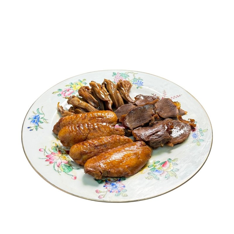 【冷运配送】佐酒三小碟 麻辣火鸡肾/ 茶熏鸡翼/ 玫瑰豉油鸭 - 料理包 - 新鲜食材 咖啡色