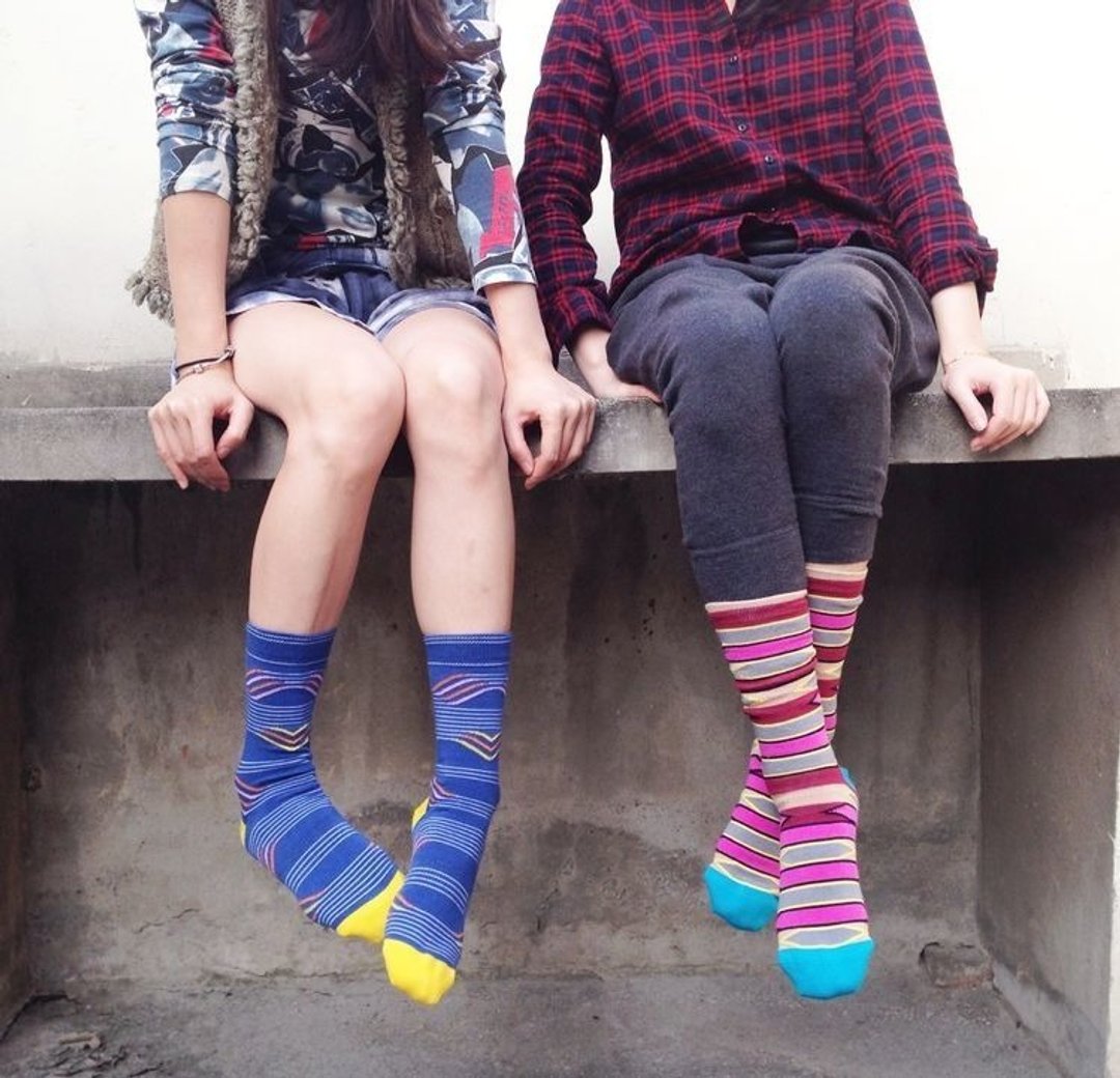 GillianSun Socks Collection【HOT 热销款】017PP(右边） - 袜子 - 棉 粉红色