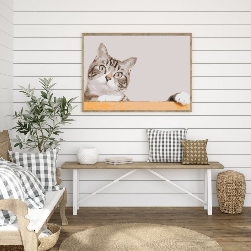 안녕喵皇 创意数字油画 【销售热门系列】免费升级淡彩缩时画布 - 插画/绘画/写字 - 其他材质 