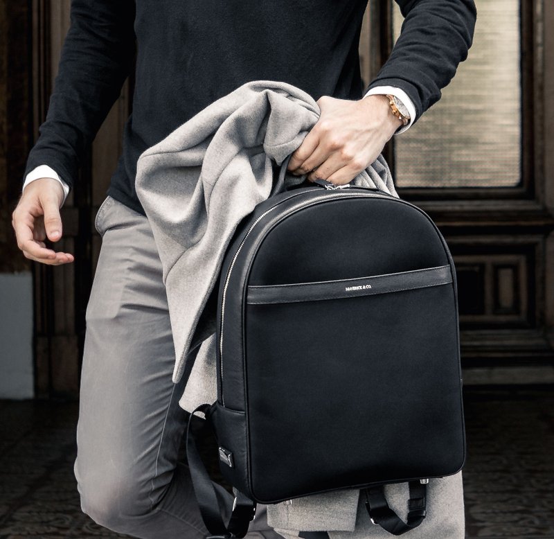 Maverick and Co. - Vibrant 都市圆拱背包 (黑色) - 后背包/双肩包 - 尼龙 黑色