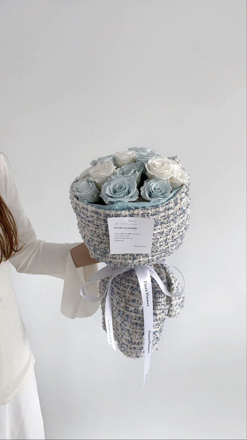 Flora Flower俄罗斯永生花束-宝宝蓝 - 干燥花/捧花 - 植物．花 蓝色