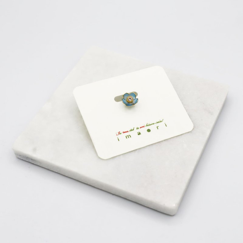 Nemophila 耳夹_适用于一只耳朵 - 耳环/耳夹 - 树脂 蓝色