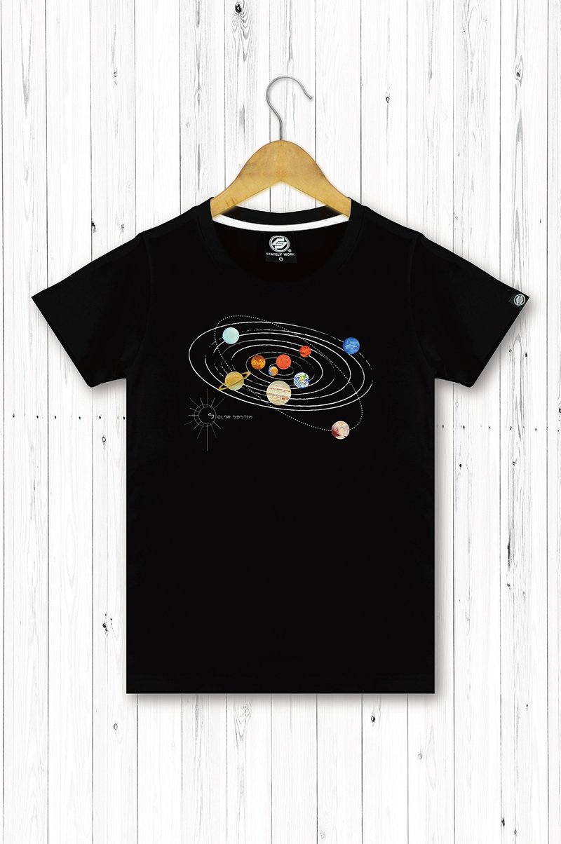 STATELYWORK星球 女短T恤 - 女装 T 恤 - 棉．麻 黑色