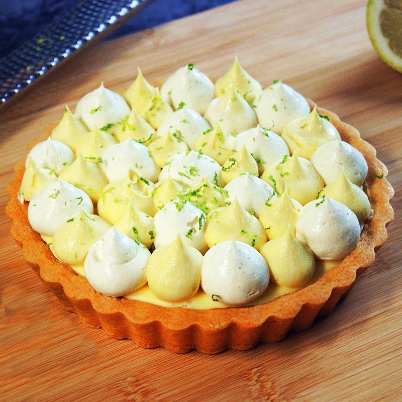 6寸香草柠檬塔/招牌手工搓沙塔皮/天然香草看的见 - 咸派/甜派 - 新鲜食材 黄色