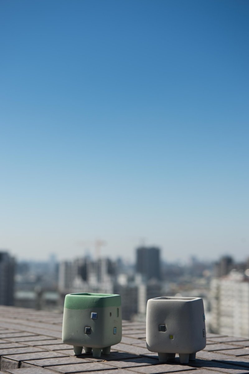 水泥器皿 / 两房两厅小公寓 - 植栽/盆栽 - 水泥 灰色